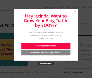 Personalized Pop-Ups